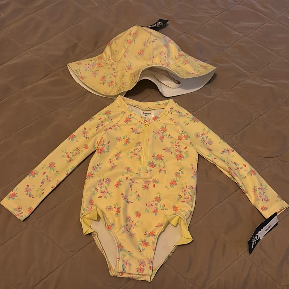 Carters swimsuit & matching sun hat